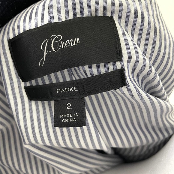J. Crew Parke Blazer Jacket Wool Navy Blue Size 2 - Picture 3 of 14